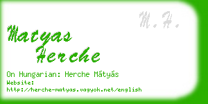 matyas herche business card